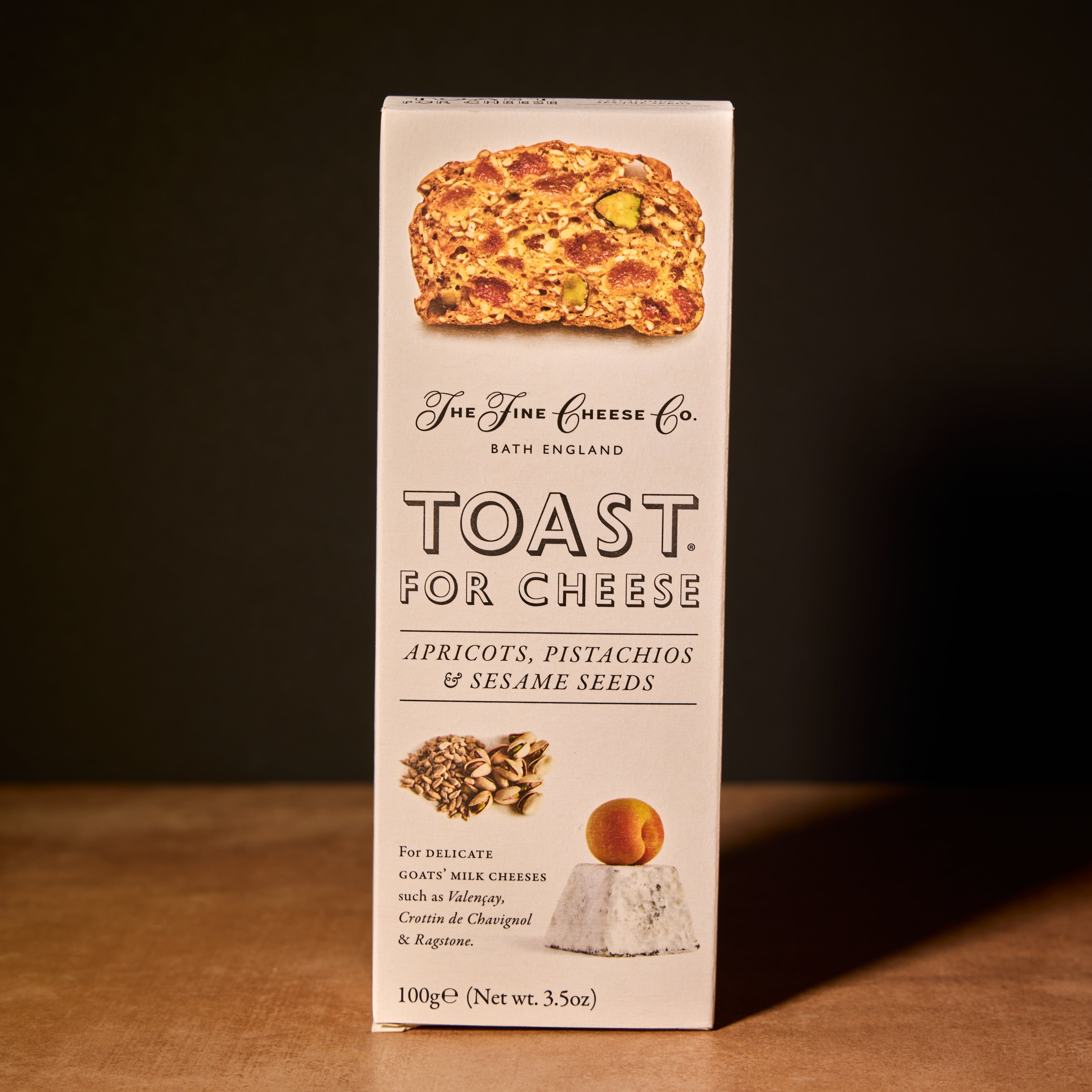 The Fine Cheese Company Toast for Cheese with Apricots Pistachios & Sesame Seeds Olives&Oils(O&O)